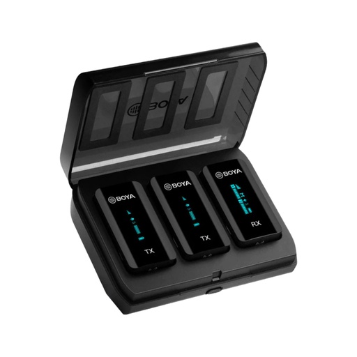 [214316932] Boya BY-XM6-K2 2.4GHz Ultra-compact Wireless Microphone System Kit - Black - ميكروفون