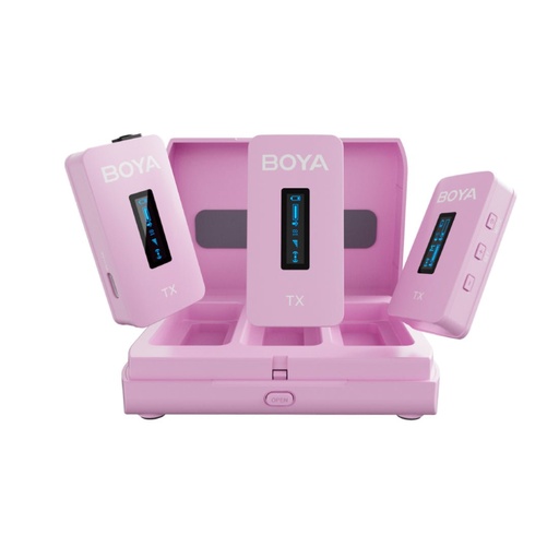 [214316934] Boya BY-XM6-K2P 2.4GHz Ultra-compact Wireless Microphone System Kit - Pink - ميكروفون