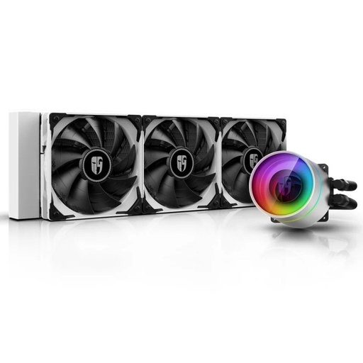 [1071259565] DeepCool Castle 360 EX White - ARGB AIO Liquid CPU Cooler - مبرد
