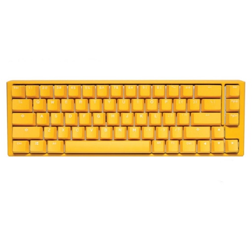 [1041118792] Ducky One 3 SF Yellow Case 65% RGB Mechanical Keyboard - Blue Switch - لوحة مفاتيح