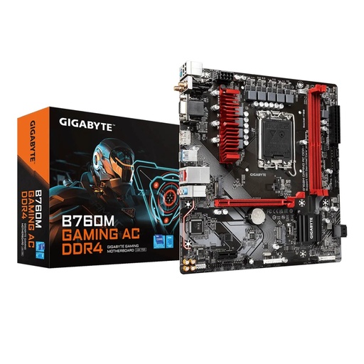 [1031313697] Gigabyte B760M Gaming AC WiFi DDR4 LGA 1700 Intel 13th Gen Micro-ATX Gaming Motherboard - لوحة الأم