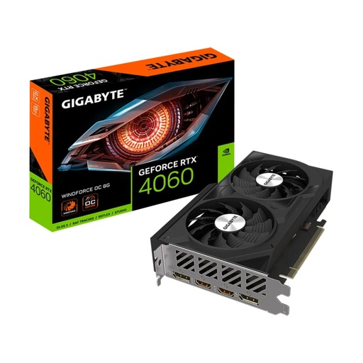[1024417357] Gigabyte GeForce RTX 4060 WINDFORCE OC 8GB GDDR6 Graphics Card -  كرت الشاشة