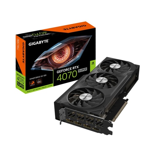 [1024723564] Gigabyte GeForce RTX 4070 Super Windforce OC 12GB GDDR6X Graphics Card - كرت الشاشة