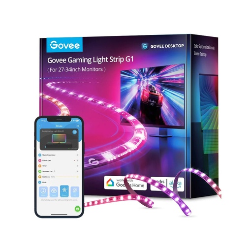 [40121049] Govee Gaming Light Strip G1 27"-34" - إضاءة