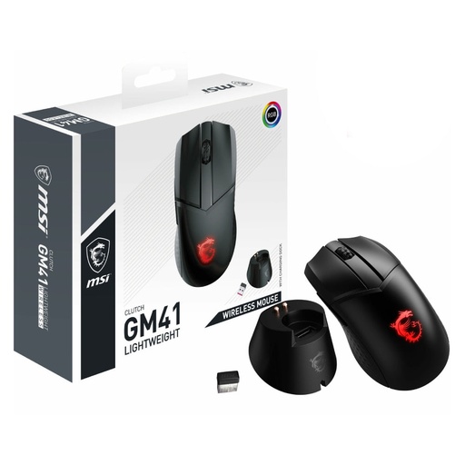 [202127714] MSI Clutch GM41 Lightweight Wireless Gaming Mouse w/ Charging Dock - فأرة