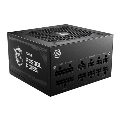 [1082623669] MSI MAG A850GL PCIe5 850W Gold ATX Fully Modular Power Supply - Black - مزود طاقة