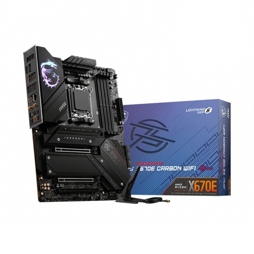 [1031212008] MSI MPG X670E Carbon Gaming WIFI DDR5 AM5 AMD ATX Gaming Motherboard - اللوحة الأم