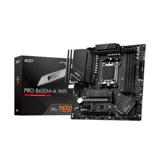[1031312013] MSI Pro B650M-A Gaming WIFI DDR5 AM5 AMD mATX Gaming Motherboard - اللوحة الأم
