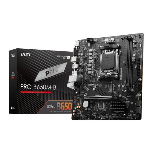[1032325256] MSI Pro B650M-B Gaming WIFI DDR5 AM5 AMD mATX Gaming Motherboard - اللوحة الأم