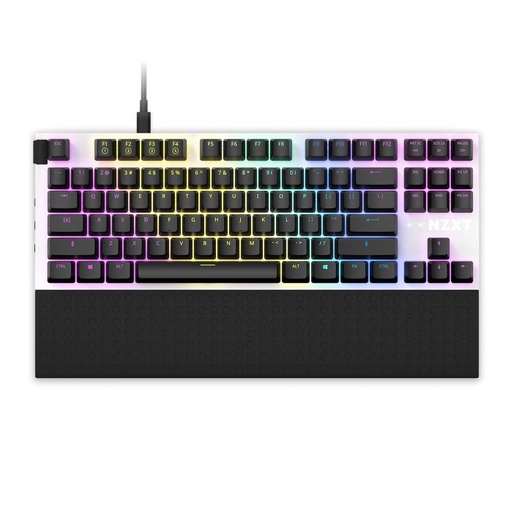 [20121115847] NZXT Function TKL Mechanical Gaming Keyboard - White - لوحة مفاتيح