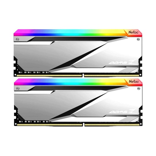 [10431120649] Netac Z RGB 32GB (2 x 16GB) CL32 6200Mhz DDR5 RAM - Silver - ذاكرة عشوائية