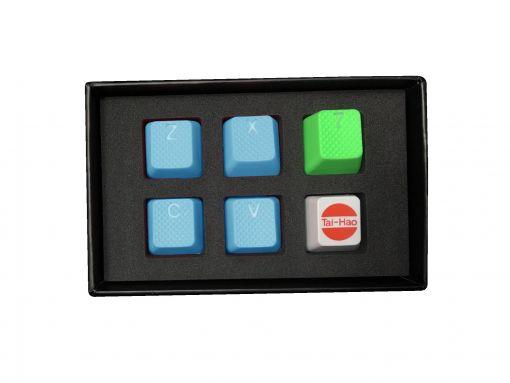 [20133310] Tai-Hao 4+2 Key ABS Keycaps - Neon Blue - مفاتيح كيبورد