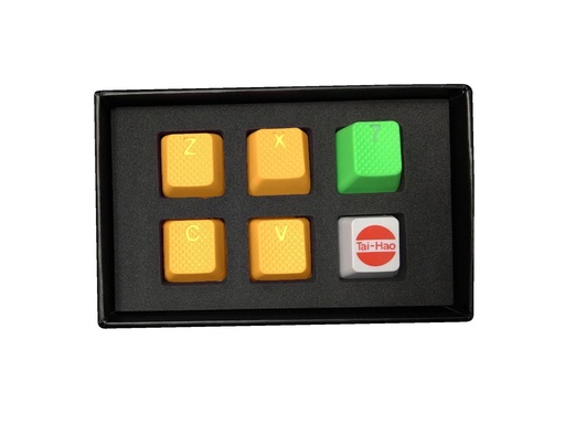 [20133312] Tai-Hao 4+2 Key ABS Keycaps - Neon Orange - مفاتيح كيبورد