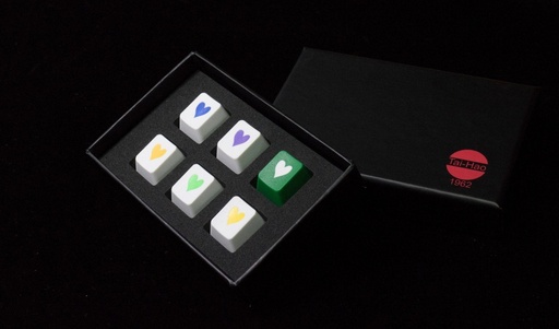 [20133244] Tai-Hao 6 Key ABS Heart Set - Green - أكسسوار لوحة مفاتيح