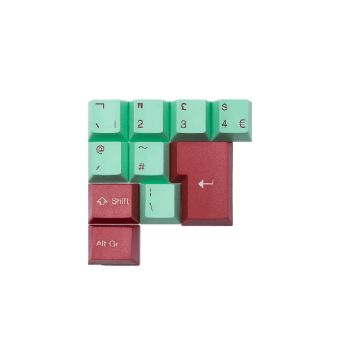 [20133453] Tai-Hao Abs Keyset-Cubic 10 Uk Add-On - Mint/Red - أكسسوار لوحة مفاتيح