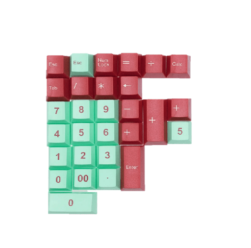 [20133452] Tai-Hao Abs Keyset-Cubic 29 Add On - Mint/Red - أكسسوار لوحة مفاتيح