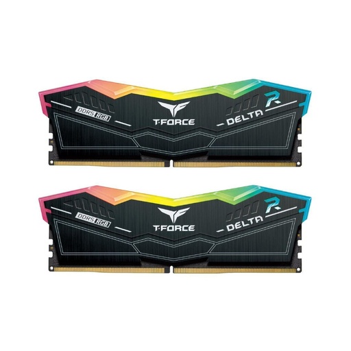 [10431116662] Team Group T-Force Delta RGB 32GB (2x16GB) CL38 DDR5 8000Mhz - Black - الذاكرة العشوائية