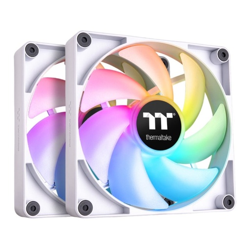 [107221540] Thermaltake CT120 ARGB Sync PC Cooling Fan (2-Fan Pack) - White - مراوح