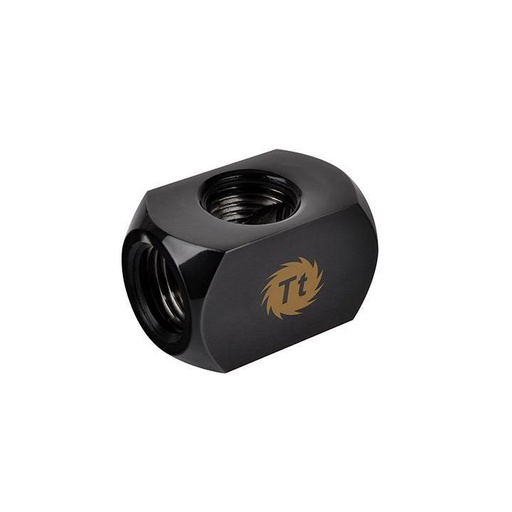 [107116641] Thermaltake Pacific 4-Way G1/4 Connector Block - Black - وصلات أنابيب