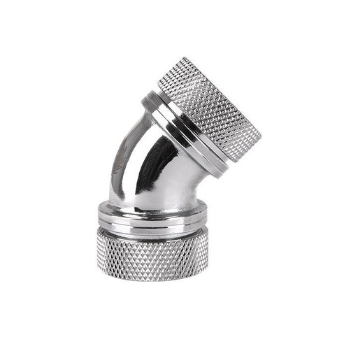 [107116658] Thermaltake Pacific G1/4 PETG Tube 45-Degree Dual Compression 16mm OD - Chrome - وصلات أنابيب