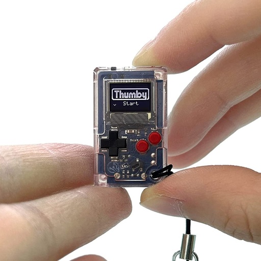 [53115092] Tiny Circuits Thumby Playable Programmable Keychain Console - Clear - لعبة