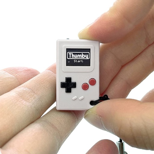 [53115093] Tiny Circuits Thumby Playable Programmable Keychain Console - Grey - لعبة
