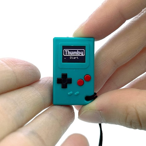 [53115090] Tiny Circuits Thumby Playable Programmable Keychain Console - Teal - لعبة