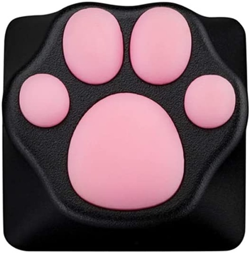 [20133351] ZOMO PLUS Kitty Paw ABS/Silicone Keycap (Black+Pink） - أكسسوار لوحة مفاتيح