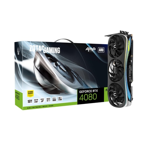[1024812655/ZT-D40810B-10P] Zotac Gaming GeForce RTX 4080 AMP Extreme AIRO 16GB GDDR6X Graphics Card ZT-D40810B-10P - كرت الشاشة