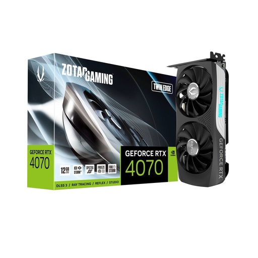 [1024624050] Zotac Gaming Geforce RTX 4070 Twin Edge 12GB GDDR6X Gaming Graphics Card - كرت الشاشة