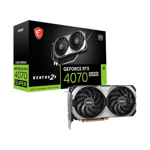 [10214726146] MSI Gaming GeForce RTX 4070 Super 12G Ventus 2X OC Graphics Card - كرت الشاشة