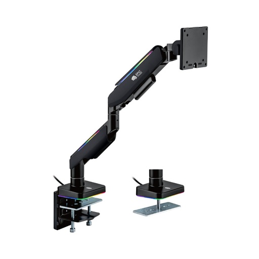 [120024936] Epic Gamers Elite Single Gas Spring RGB Monitor Arm - Black - حامل شاشة